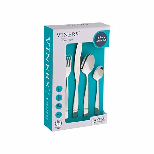 Viners Purity 16 Piece Stainless Steel Cutlery Set in Polished Silver – 1
