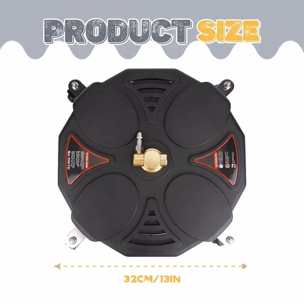 FLAVORA 13 Inch 2500PSI High Pressure Surface Cleaner in Black – 1