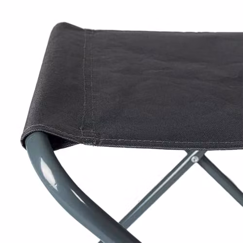 Harbour Housewares Folding Stool in Grey with Powder Coated Steel Frame and Canvas Seat, W/D/H: 35 x 35 x 27.5 cm – 3