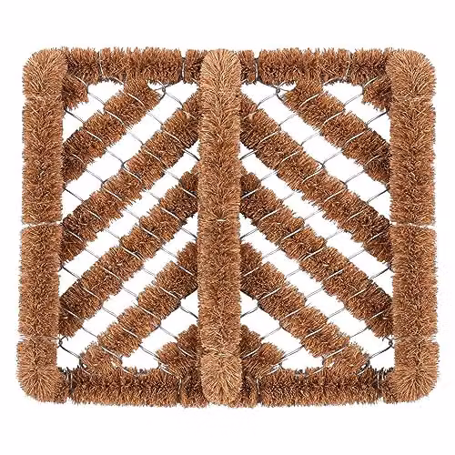 Nicola Spring Coir Knotted Door Mat in Brown and Beige, W/D/H: 35 x 30 x 1 cm – 1