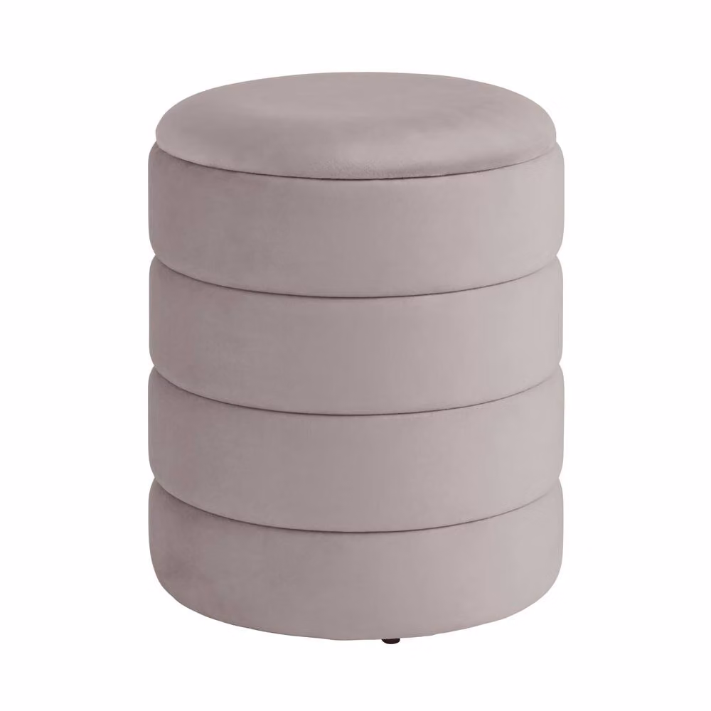 GFW Klara Grey Velvet Storage Stool – 2