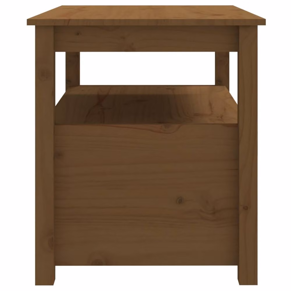 Berkfield Home Rustic Solid Wood Pine Coffee Table in Honey Brown, W: 71 cm, D: 49 cm, H: 55 cm – 5