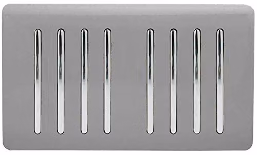 Trendi Modern Grey Plastic Flush Mains Switch