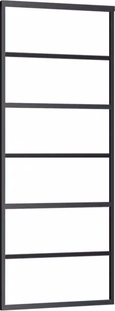 Berkfield Home Sliding ESG Glass and Aluminium Door, Black, W: 76 cm, H: 205 cm – 1