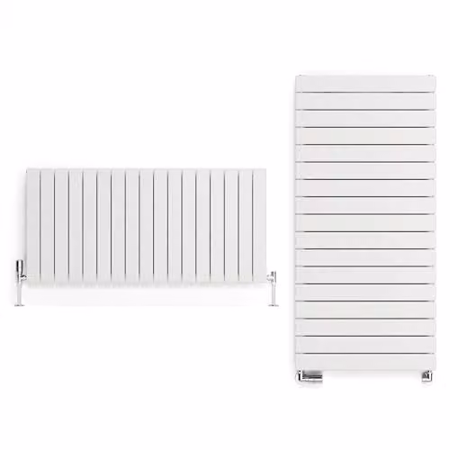 Terma White Steel Double Panel Wall Mounted Radiator, H: 60.0 cm, W: 125.4 cm – 2