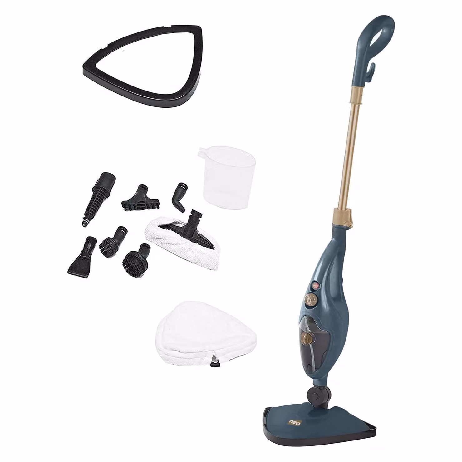 Neo 10 in 1 1500W Hot Steam Mop Cleaner and Hand Steamer in Grey and Blue – 2