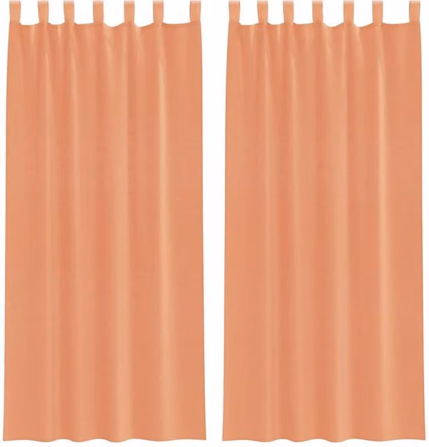 Berkfield Home Voile Curtains with Tabs, 2 Pack, Terracotta, W: 140 cm, H: 225 cm – 1