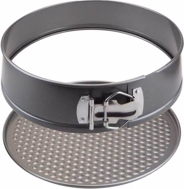 B&Co Non Stick Round Springform Cake Tin, Silver – 1