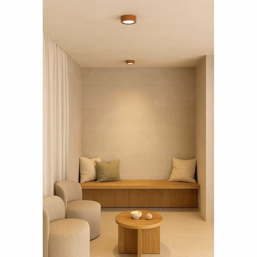 Netlighting Elora Surface Mounted Round LED Downlight in Terracotta with GX53 Bulb Included – 2