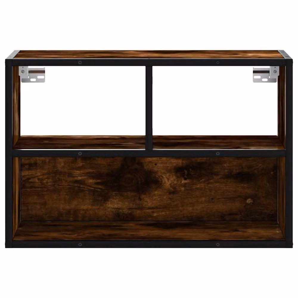 Berkfield Home TV Cabinet in Smoked Oak and Brown, W/D/H: 60 x 31 x 39.5 cm – 4