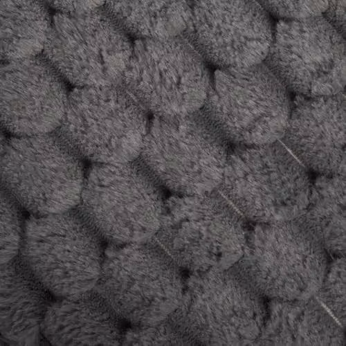 OHS Waffle Faux Fur Cushion Covers, Pack of 2, Grey, W/D/H: 45 x 45 x 45 cm – 4