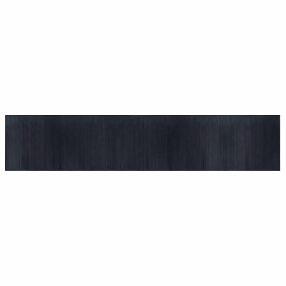 Berkfield Home Rectangular Grey Bamboo Rug, W: 100 cm, L: 500 cm – 2
