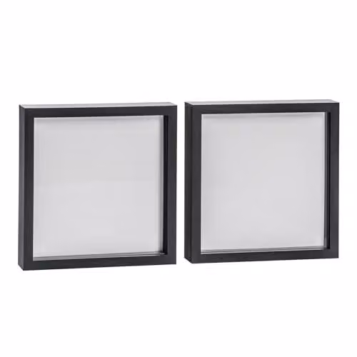 Nicola Spring 3D Shadow Box Photo Frames, Pack of 2, Black, W/H: 50.8 x 50.8 cm – 1