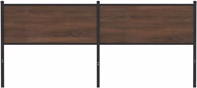 Berkfield Home Brown Oak Headboard in Engineered Wood and Steel – 1