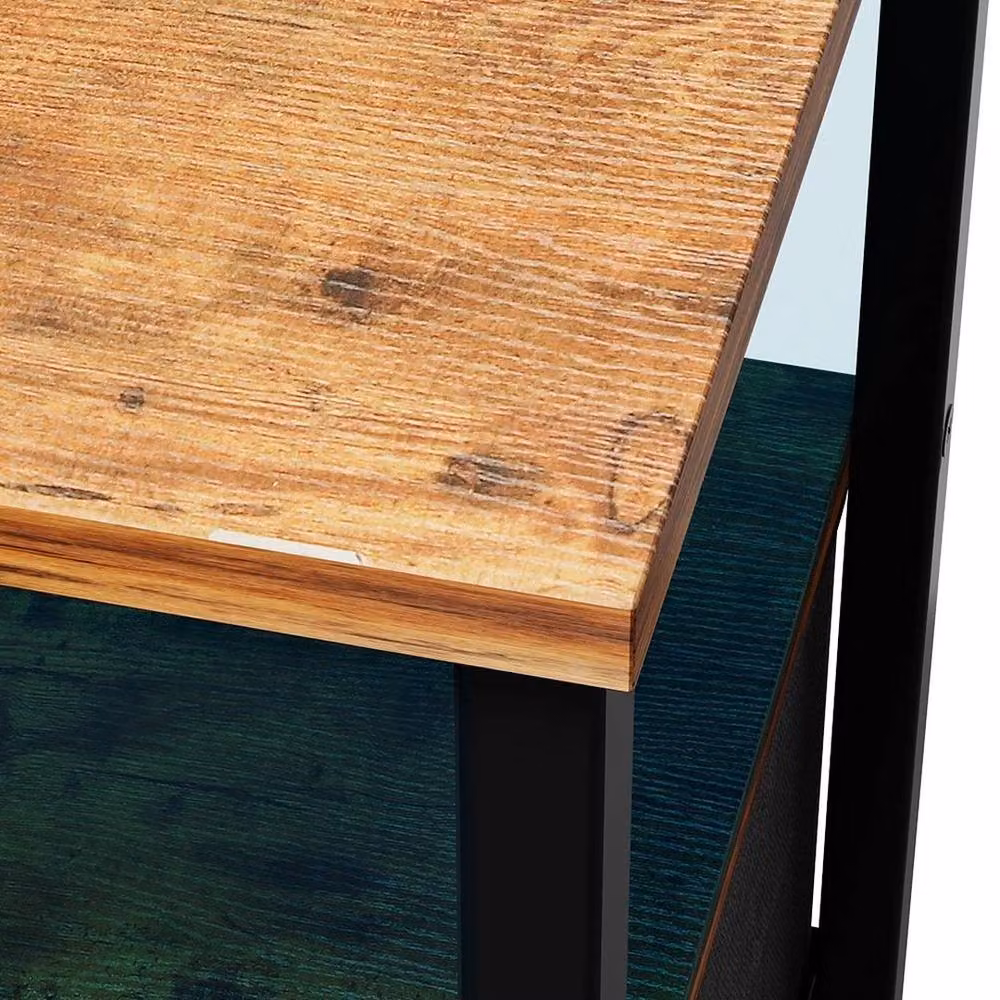 Kelvenix Set of 2 Brown Bedside Table Cabinets with Integrated LED Lighting and Charging Station – 4