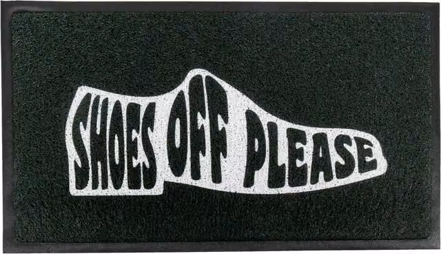 Artsy Mats Black Non-Slip Weatherproof PVC Indoor Outdoor Doormat