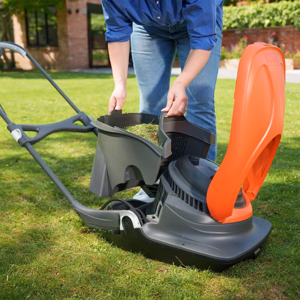 Flymo EasiHover 300 36V Cordless Hover Lawnmower in Orange with Rechargeable Battery and Collection Bag – 5