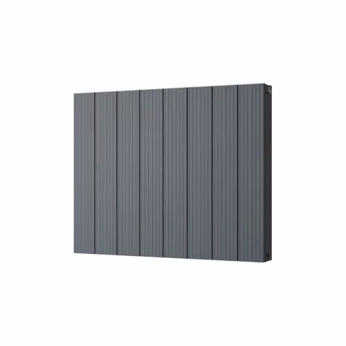 Thetford Anthracite Grooved Horizontal Designer Radiator, W: 74.8 cm, H: 60 cm – 2
