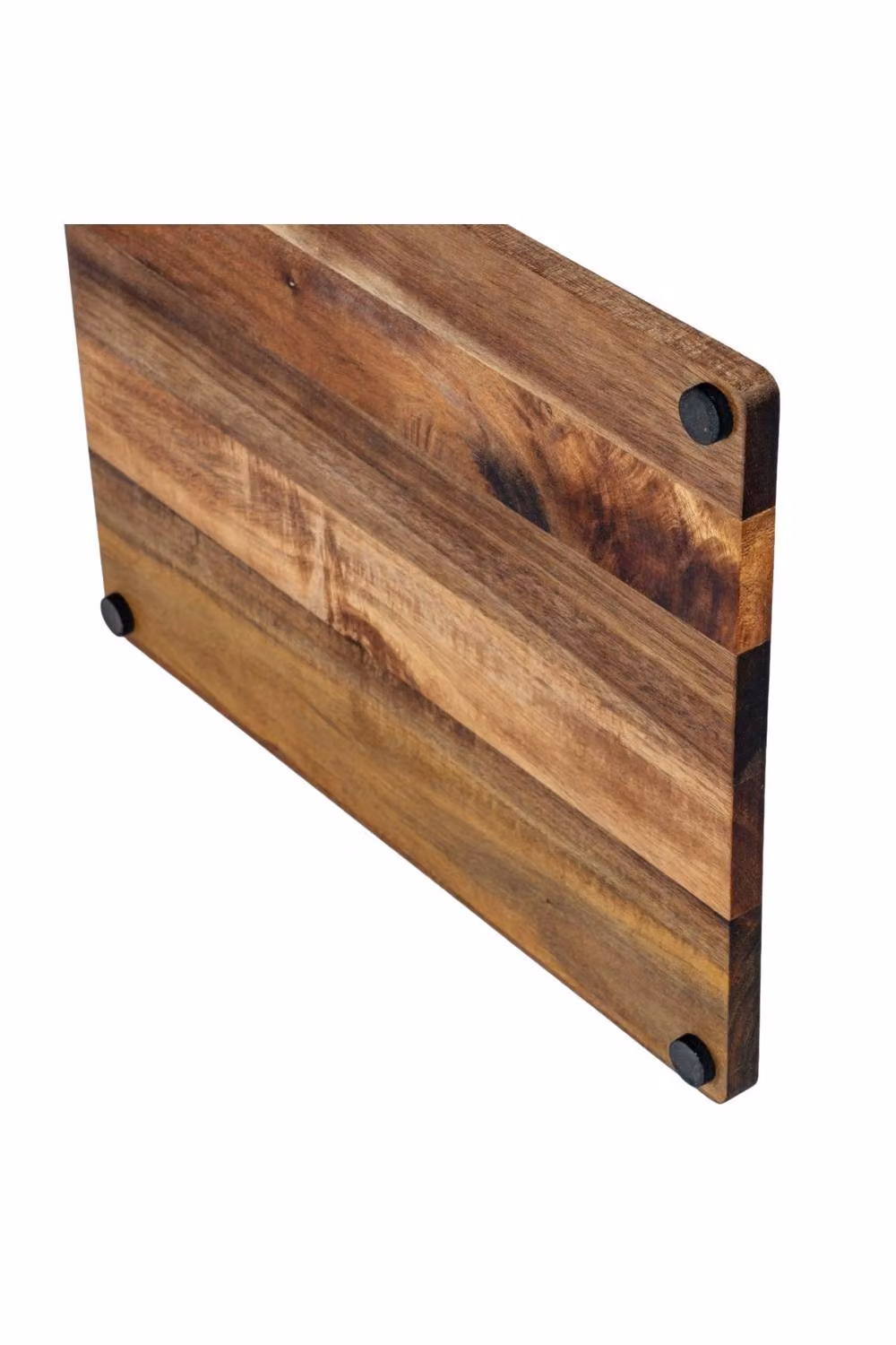 KDMD Acacia Wood and Slate Rectangular Cheese Board Set with White Bowl and Cutlery in Brown – 3