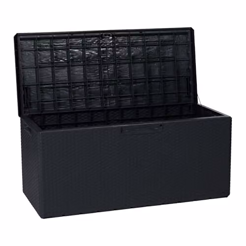 Toomax Portofino Plastic Garden Storage Chest in Anthracite or Black, W/D/H: 124.0 x 56.0 x 54.5 cm – 3
