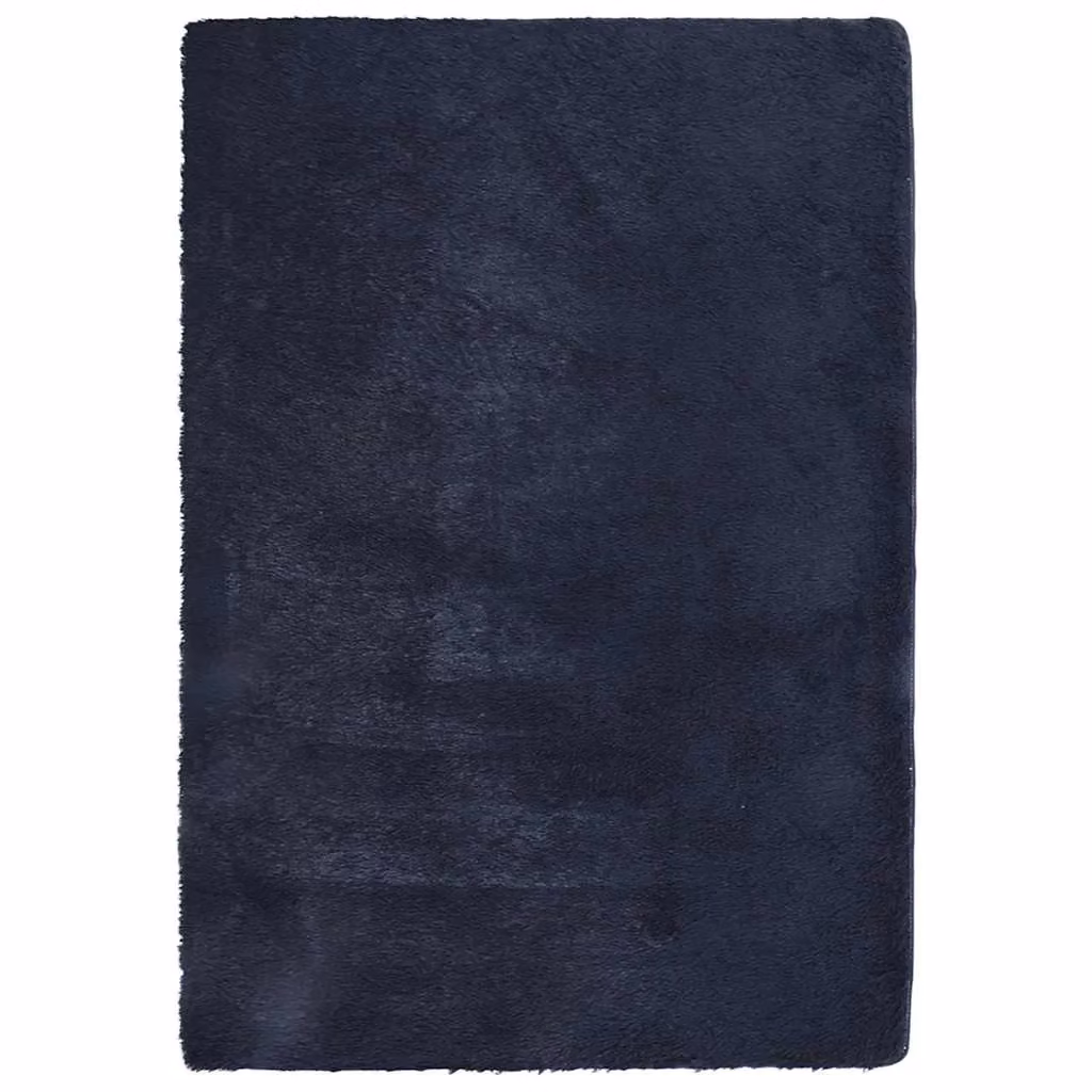 Berkfield Home NAVARRA Navy Blue Shaggy High Pile Polyester Rug, W: 160 cm, D: 230 cm – 2