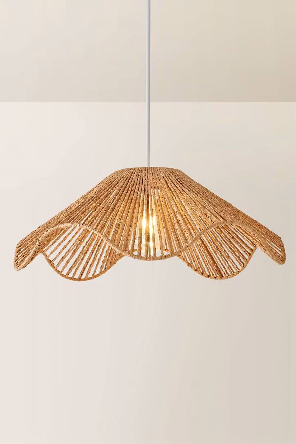 ValueLights Farai Woven Rope Boho Ceiling Lamp Shade in Brown and Beige – 2