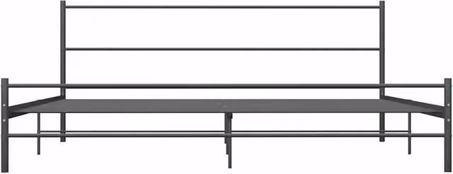 Berkfield Home Grey Metal Super King Bed Frame W: 180 cm, D: 200 cm – 1
