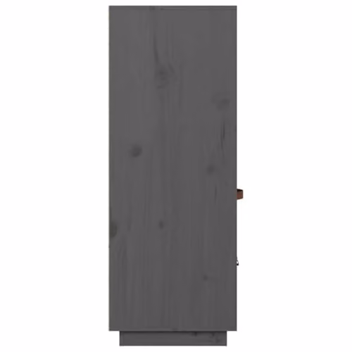 vidaXL Grey Rustic Solid Wood Pine Highboard W/D/H: 67 x 40 x 108.5 cm – 4
