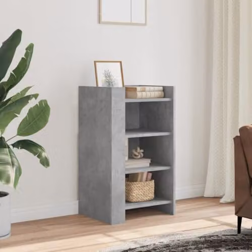vidaXL Modern Sideboard in Matt Grey MDF, W/D/H: 45 x 35 x 75 cm – 2
