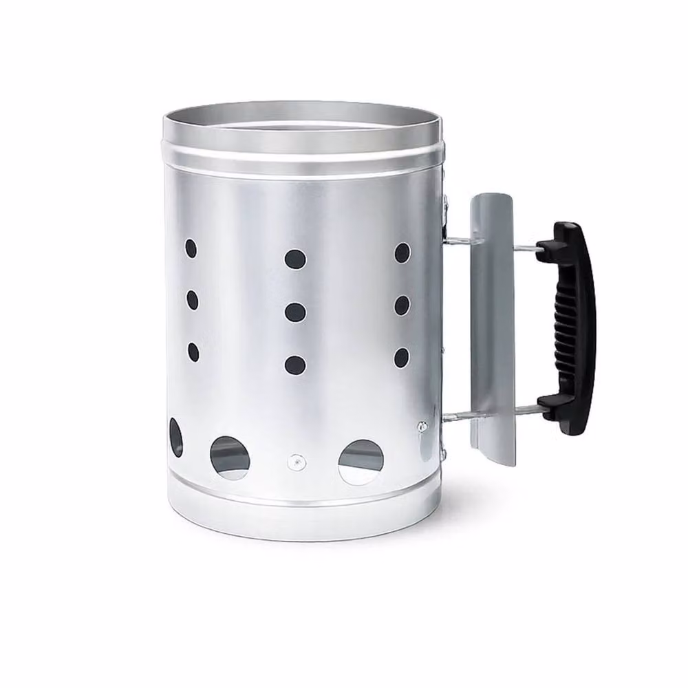 SPETLEK Silver Steel Barbecue Chimney Charcoal Starter – 2