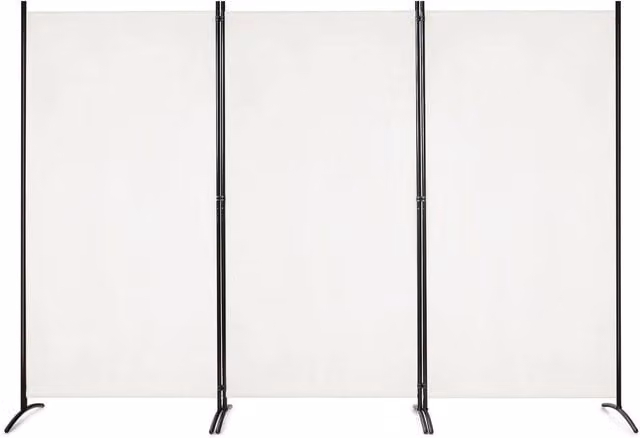 Kelvenix 3 Panel Folding Room Divider Paravent in White