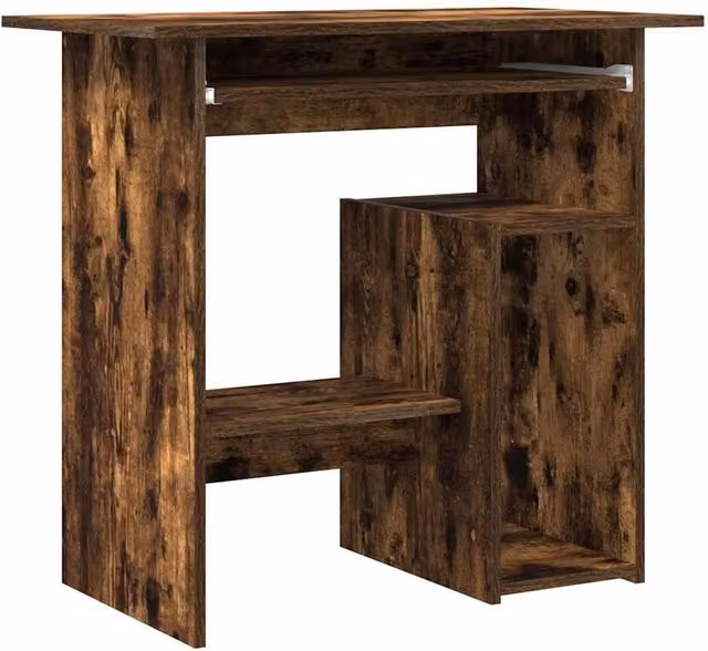Berkfield Home Computer Desk in Smoked Oak Brown, W/D/H: 80 x 45 x 74 cm – 1