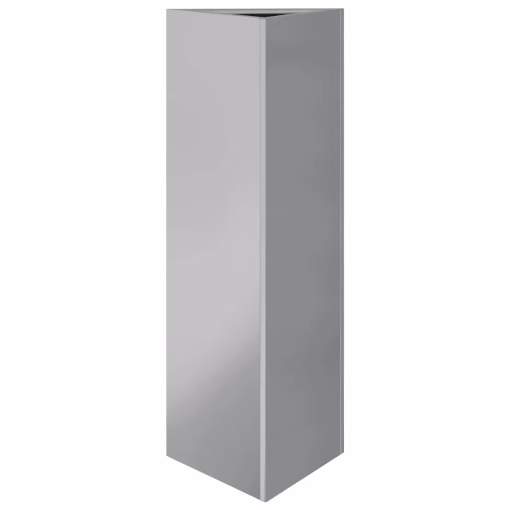 Berkfield Home Set of 2 Triangular Galvanised Steel Garden Planters, Silver, W: 30 cm, D: 26 cm, H: 75 cm – 3