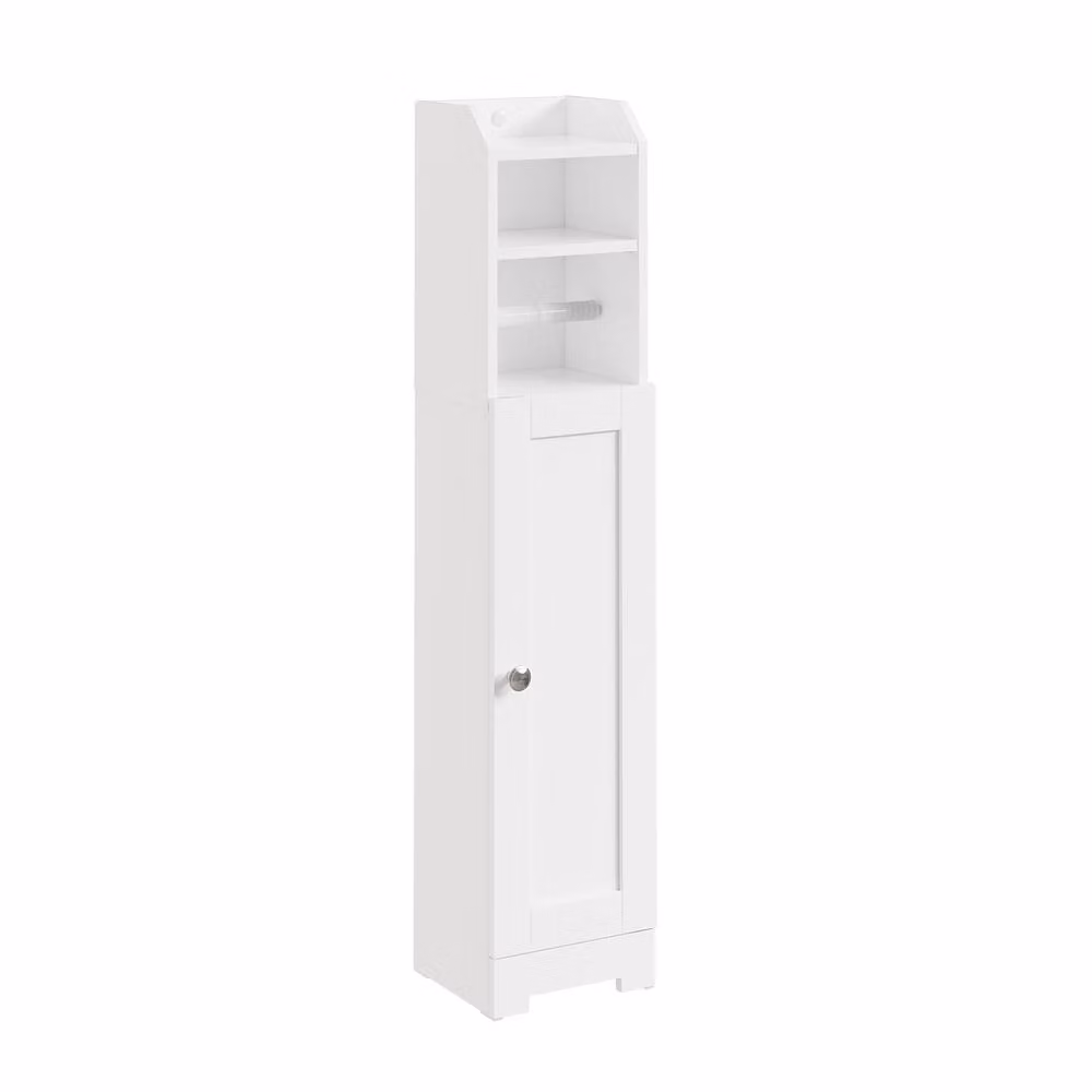 SoBuy White Wall Mounted Bathroom Storage Cabinet with Hinged Doors and Internal Shelves – 2