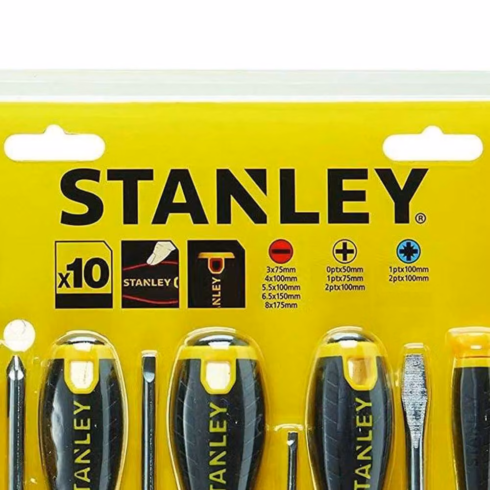 Stanley Essential Manual Screwdriver Set, 10 Pack, Black Steel – 2
