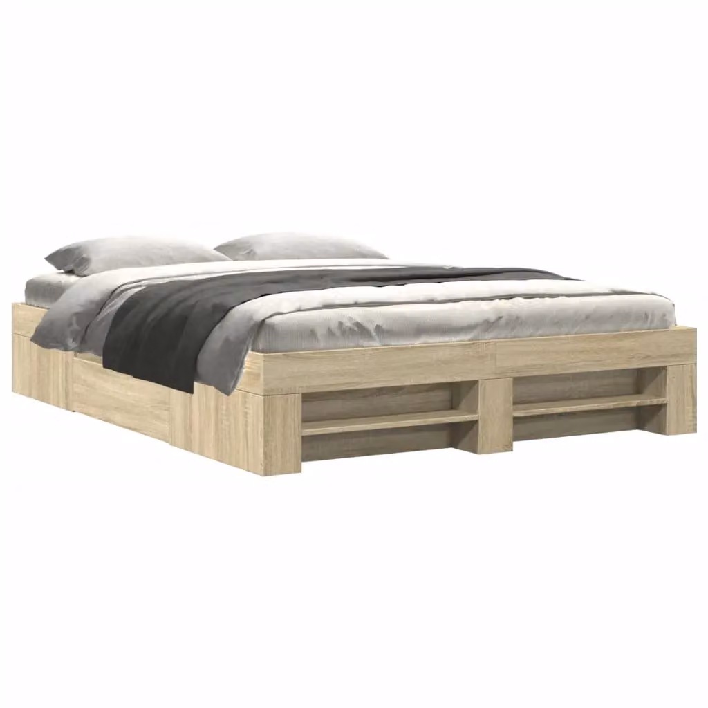 Berkfield Home Sonoma Oak King Size Bed Frame with Drawers, Brown Engineered Wood, W/D/H: 150 x 200 cm – 2