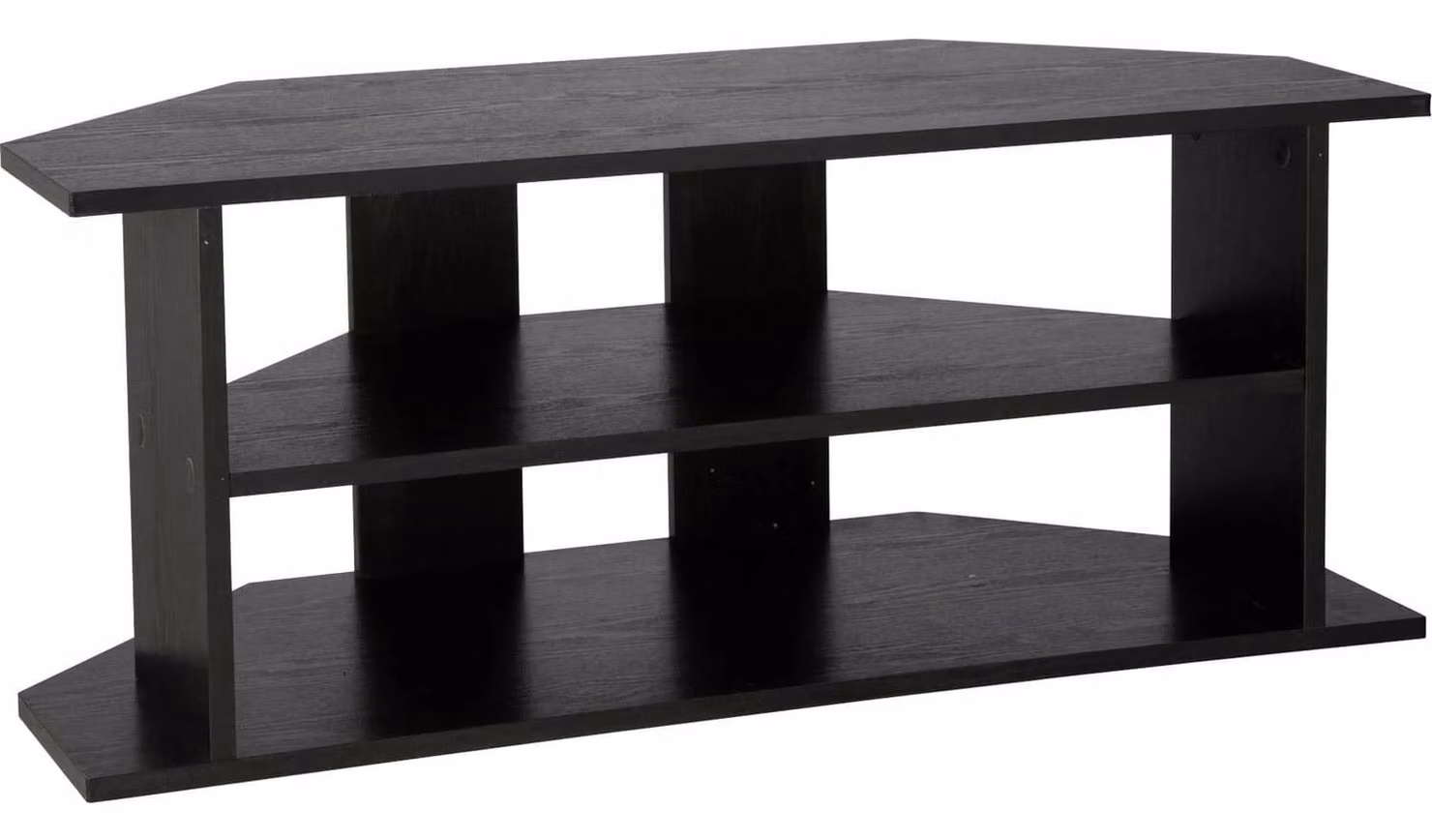 Cheap Furniture Warehouse Black Contemporary Corner TV Unit for Living Room or Bedroom, W/D/H: 90.0 x 40.0 x 38.0 cm