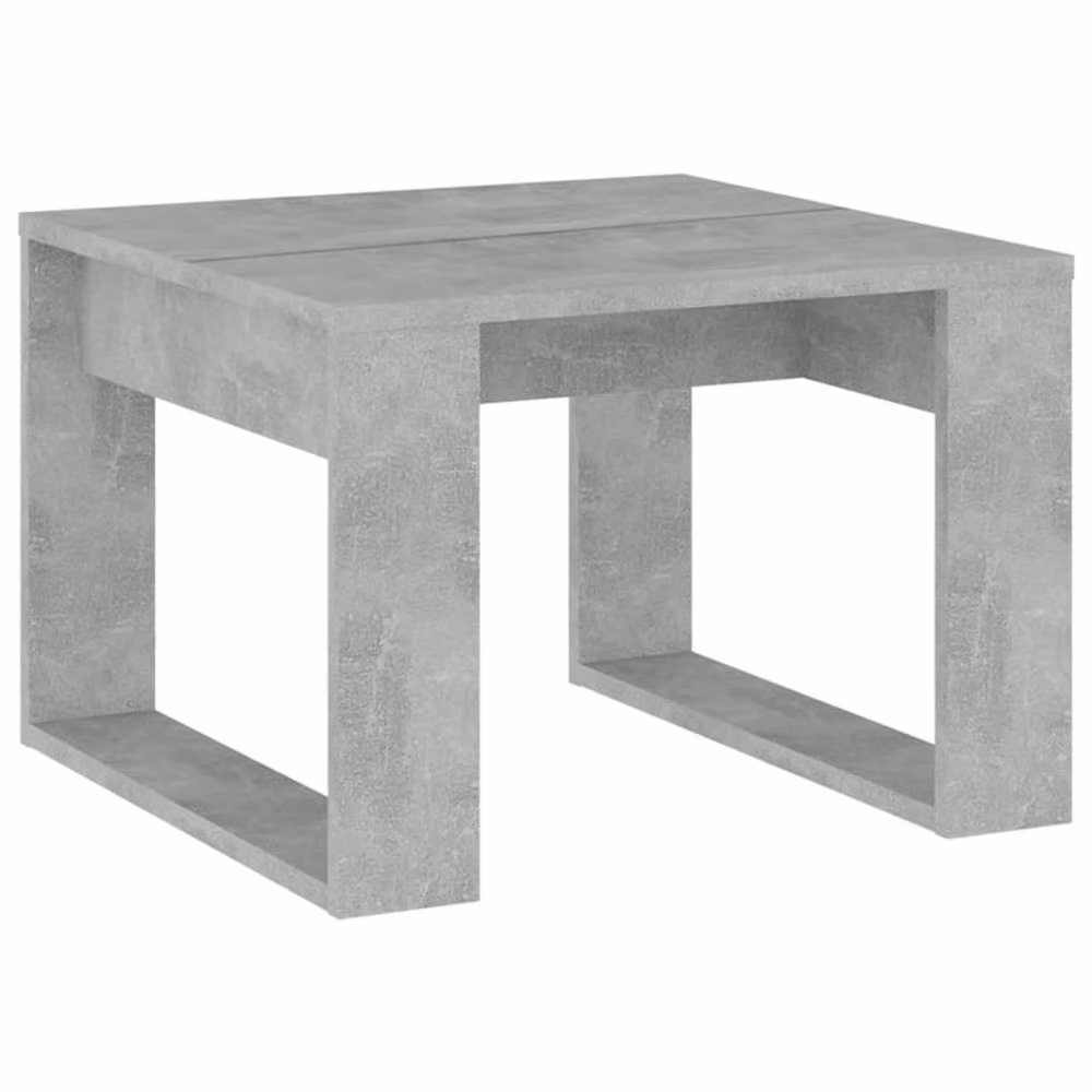 Berkfield Home Square Side Table in Grey Composite Wood, W/D/H: 50 x 50 x 35 cm – 2