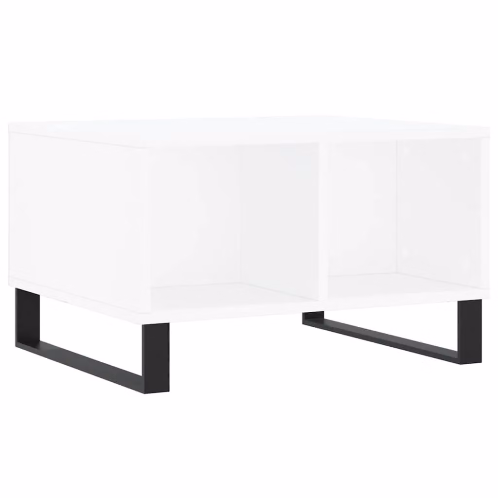 Berkfield Home Modern White Coffee Table in Engineered Wood W/D/H: 60 x 50 x 36.5 cm – 2