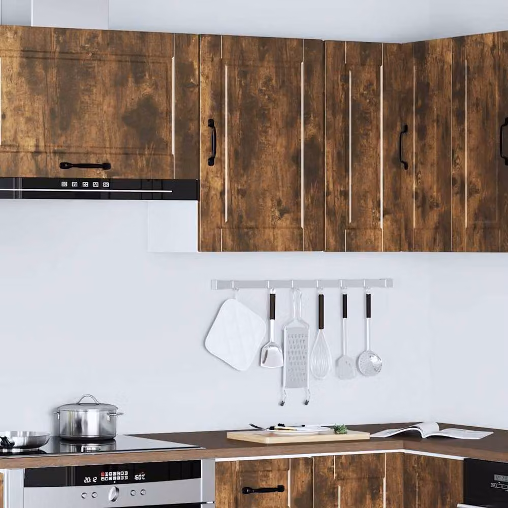 Berkfield Home Porto Smoked Oak Kitchen Wall Cabinet in Brown, W/D/H: 60.0 x 25.0 x 40.0 cm – 3