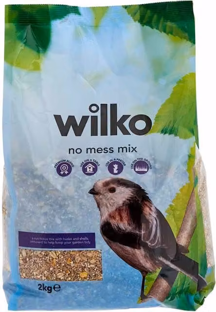 wilko Wild Bird No Mess Bird Food, 2kg