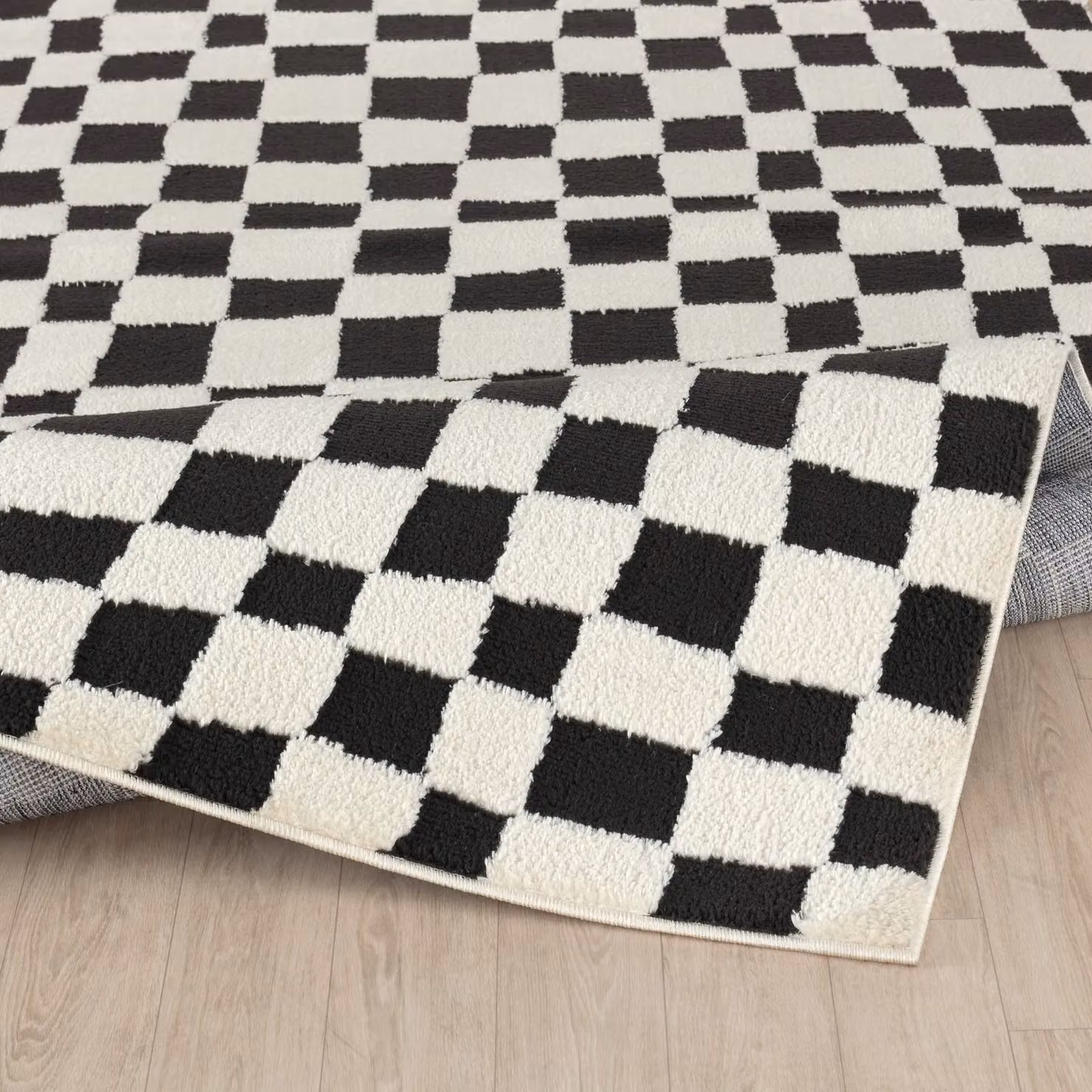 Livabliss Freud Modern High Pile Checkerboard Living and Dining Room Rug in Black and Brown, W: 160 cm, L: 215 cm – 4