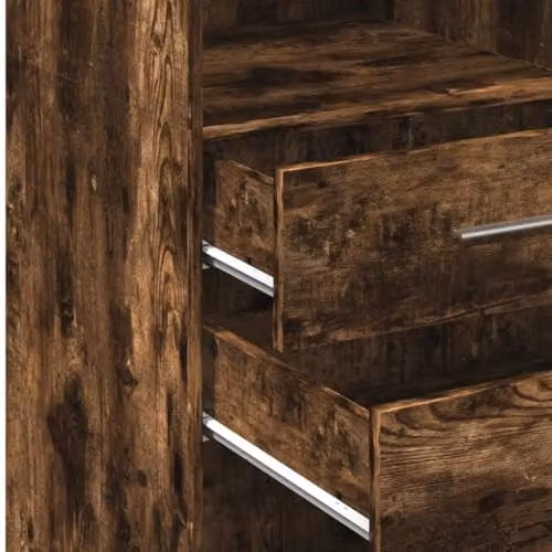 vidaXL Highboard in Smoked Oak, Brown Engineered Wood, W: 45 cm, D: 42.5 cm, H: 124 cm – 4