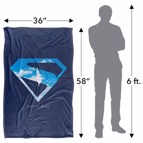 Warner Bros. Superman 2025 Movie Cloud Shield Silky Touch Super Soft Fleece Throw Blanket, Multicolour, W: 91 cm, D: 147 cm – 4
