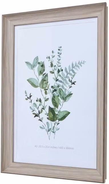 KDMD White Washed A2 Rectangular Wood Picture Frame in Rustic Style