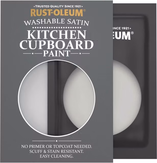 Rust-Oleum Kitchen Cupboard Satin Finish Tester Sachet in Flint Grey, 10ml