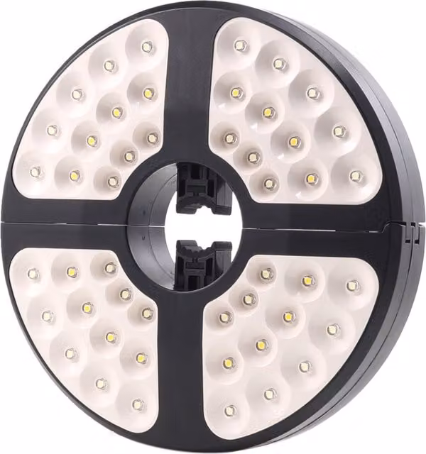 Livingandhome Rechargeable LED Parasol Light with Clamp, Black