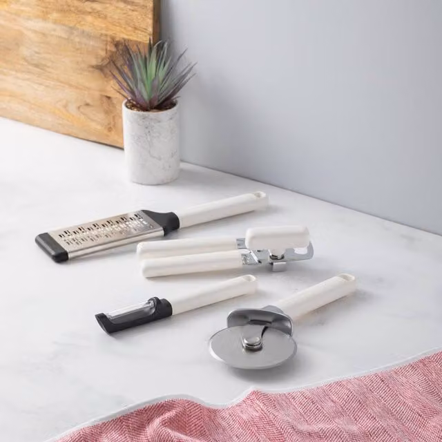 KitchenAid 4-Piece White Ceramic Kitchen Tool Set