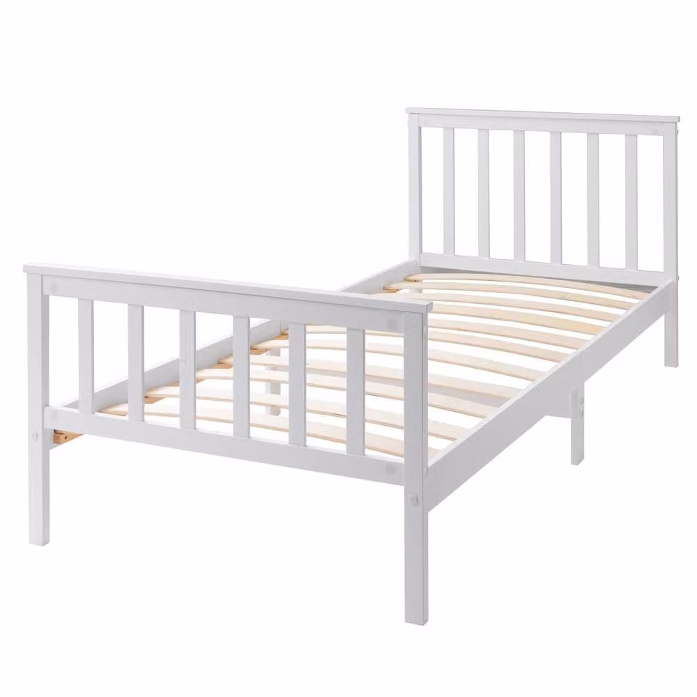 Nöa and Nani Otis Single Bed with Drawers and Bedside Shelf in White – 2