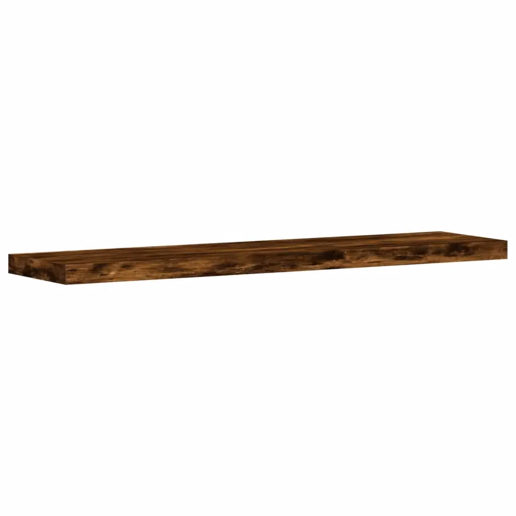 Berkfield Home Set of 4 Wall Mounted Shelves in Smoked Oak Brown, W: 40 cm, D: 10 cm, H: 1.5 cm – 3